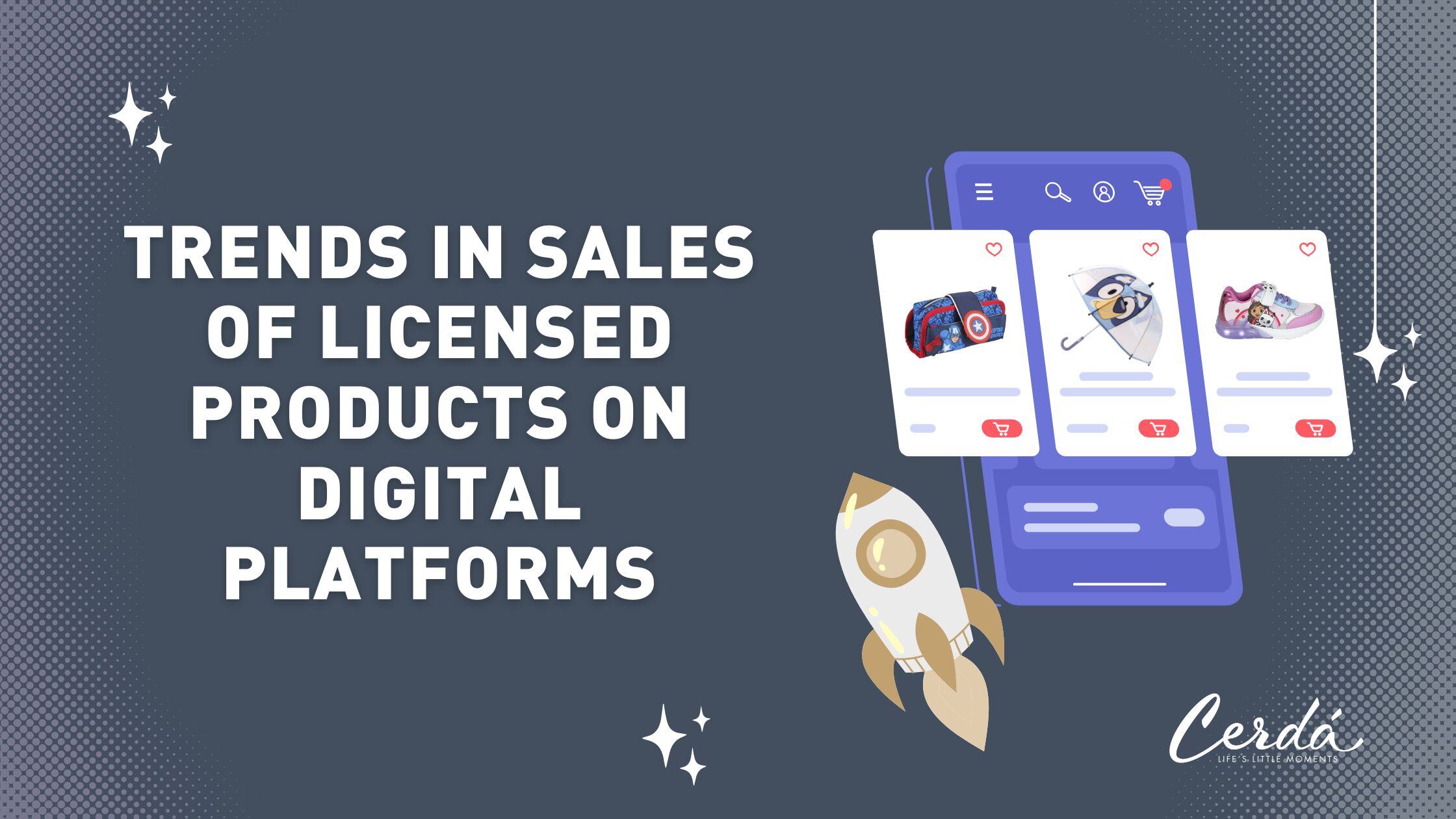 Trends in sales of licensed products on digital platforms